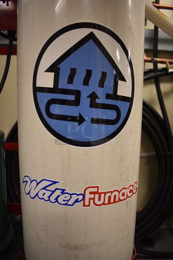 ALL ONE MONEY! Lot of Water Furnace w/ Motor on Metal Furniture Dolly. 18x19x52. Unit Will Be Unhooked and Removed Before Pick Up Day. (Midtown 2: Room 130) - Image 6 of 7