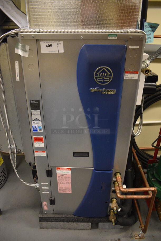 Envision Model NDV026B111CTL Metal Water Furnace. 208/230 Volts, 1 Phase. 46x28x86. Unit Will Be Unhooked and Removed Before Pick Up Day. (Midtown 2: Room 130)