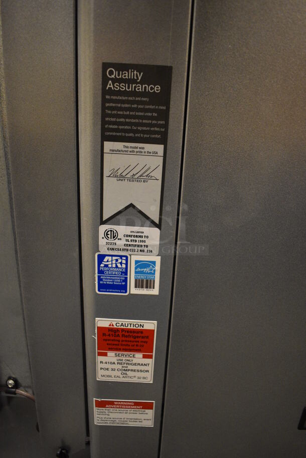 Envision Model NDV026B111CTL Metal Water Furnace. 208/230 Volts, 1 Phase. 46x28x86. Unit Will Be Unhooked and Removed Before Pick Up Day. (Midtown 2: Room 130) - Image 4 of 6