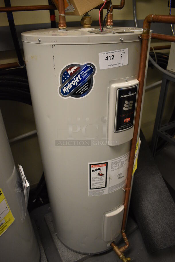 Bradford White Model M240S6DS-1NCWW Metal Floor Style Electric Powered Automatic Storage Water Heater. 208/240 Volts, 1 Phase. 21x21x48. Unit Will Be Unhooked and Removed Before Pick Up Day. (Midtown 2: Room 130) - Image 2 of 5