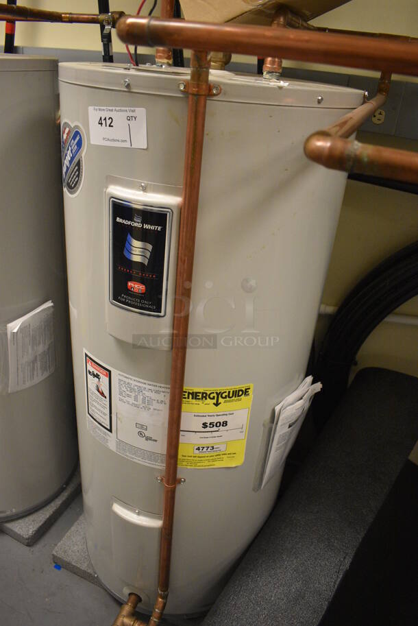 Bradford White Model M240S6DS-1NCWW Metal Floor Style Electric Powered Automatic Storage Water Heater. 208/240 Volts, 1 Phase. 21x21x48. Unit Will Be Unhooked and Removed Before Pick Up Day. (Midtown 2: Room 130) - Image 3 of 5