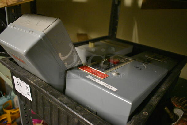 ALL ONE MONEY! Lot of Various Gray Metal Control Panels! Includes 6x4.5x10. (Midtown 2: Room 130) - Image 2 of 5