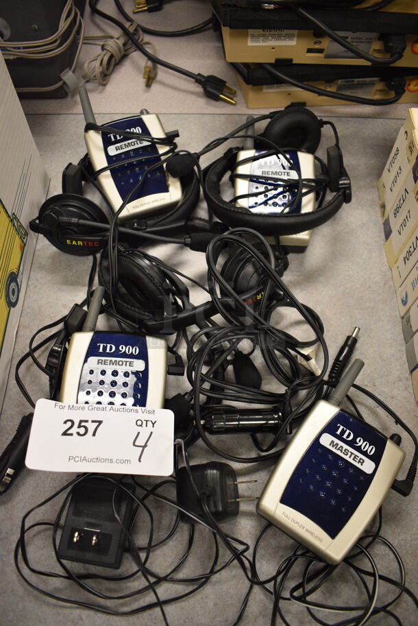 4 Master Model TD900 Full Duplex Wireless Remote Transceivers. 3x1.5x5.5. 4 Times Your Bid! (Midtown 2: Room 105) - Image 4 of 4