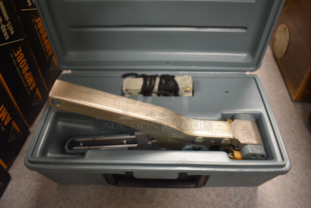AMP 244271-1 Metal Tool in Hard Blue Case. 9.5x5x3.5. (Midtown 2: Room 105)