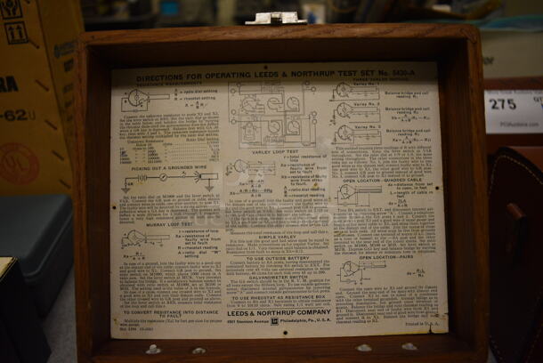 Leeds & Northrup Test Set Board in Wood Pattern Case. 9x7.5x6. (Midtown 2: Room 105) - Image 2 of 7