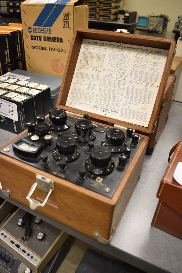 Leeds & Northrup Test Set Board in Wood Pattern Case. 9x7.5x6. (Midtown 2: Room 105) - Image 3 of 7