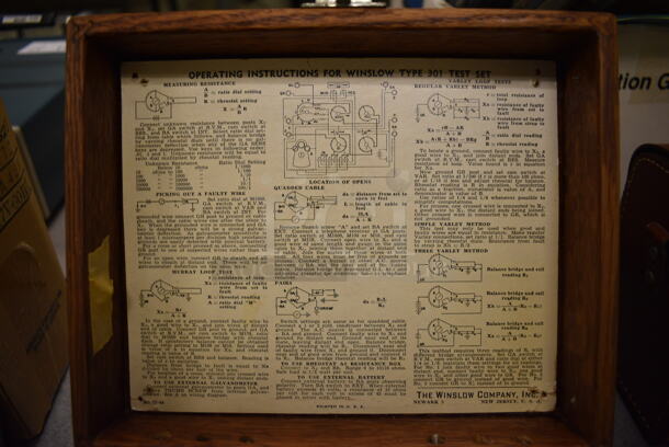 The Winslow Company 301 Test Set Board in Wood Pattern Case. 9x7.5x6. (Midtown 2: Room 105) - Image 3 of 5