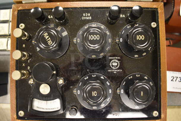 Industrial Instrument RN-1 Wheatstone Bridge Board in Wood Pattern Case. 9x7.5x6. (Midtown 2: Room 105) - Image 2 of 5