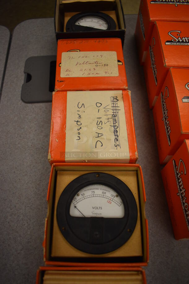 5 BRAND NEW IN BOX! Simpson Voltmeter. 3.5x3.5x2.5. 5 Times Your Bid! (Midtown 2: Room 105)