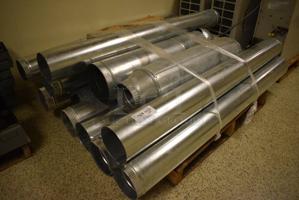PALLET LOT! ALL ONE MONEY! Lot of Various Metal Exhaust Vents / Chutes! Includes 6x6x60. (Midtown 2: Hallway) - Image 2 of 5