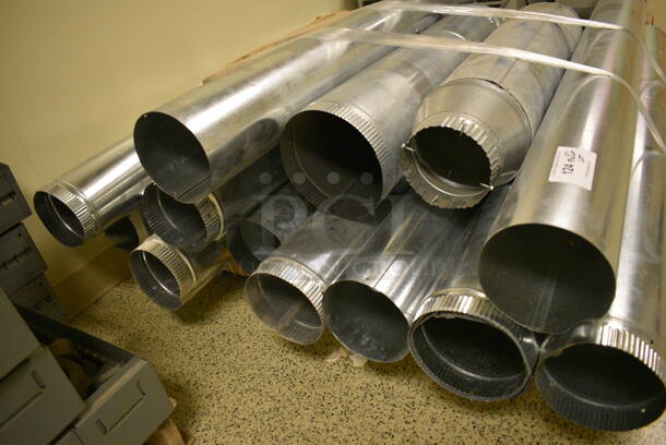 PALLET LOT! ALL ONE MONEY! Lot of Various Metal Exhaust Vents / Chutes! Includes 6x6x60. (Midtown 2: Hallway) - Image 3 of 5