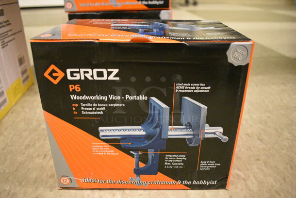 BRAND NEW IN BOX! Groz P6 Woodworking Vice. 6x8x6. (Midtown 2: Room 105)