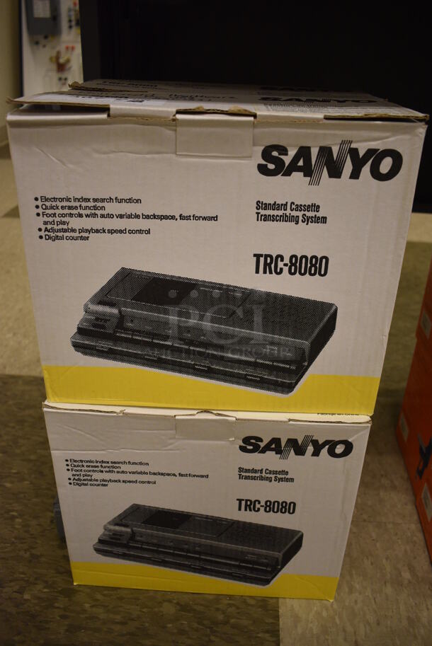 4 Sanyo Model TRC-8080 Standard Cassette Transcribing System. 11x6.5x2. 4 Times Your Bid! (Midtown 2: Room 105)
