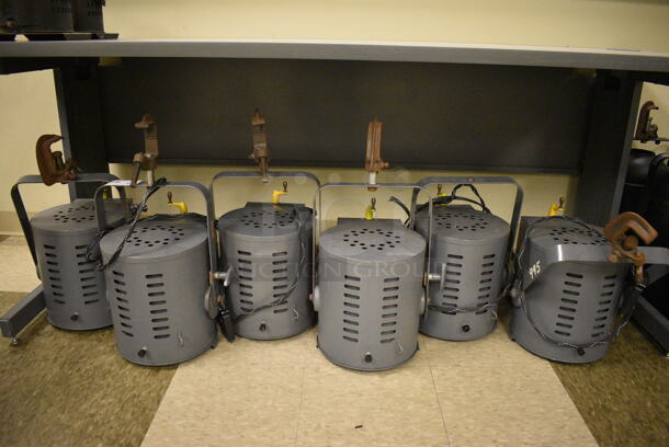 6 Century Lighting Gray Metal Stage Lights. 11x13x17. 6 Times Your Bid! (Midtown 2: Room 105)