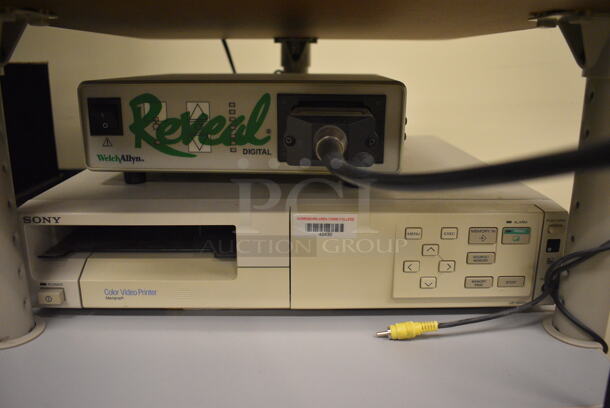 Philips Television w/ Reveal Unit, Sony Color Video Printer and Cart. Cart 18x22x35. TV 14x13x13. (Midtown 2: Room 105) - Image 4 of 7