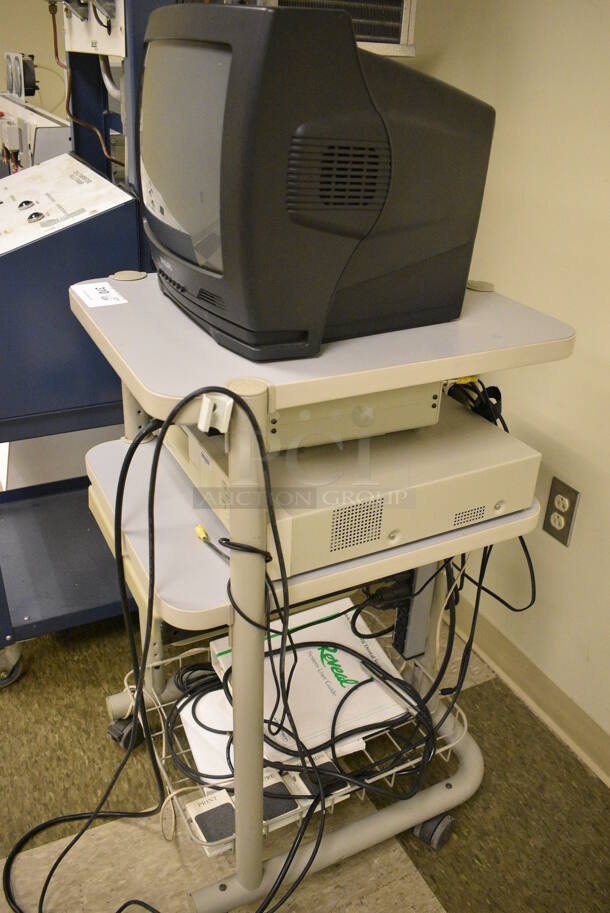 Philips Television w/ Reveal Unit, Sony Color Video Printer and Cart. Cart 18x22x35. TV 14x13x13. (Midtown 2: Room 105) - Image 6 of 7