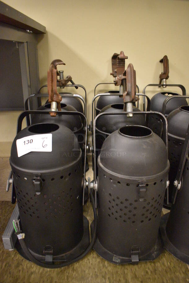 6 Altman E31501 Black Metal Stage Light Cans. 10x10x19. 6 Times Your Bid! (Midtown 2: Room 105)