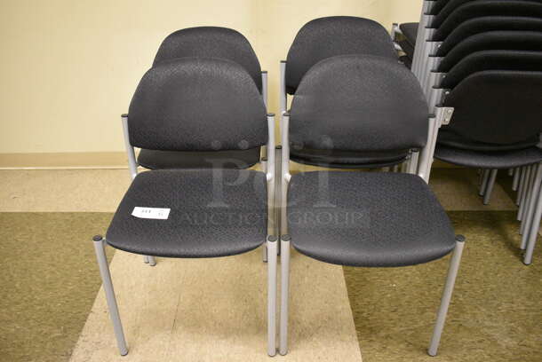 8 Black and Gray Stackable Chairs. Stock Picture Used. 19x18x32. 8 Times Your Bid! (Midtown 2: Room 105) - Image 2 of 9