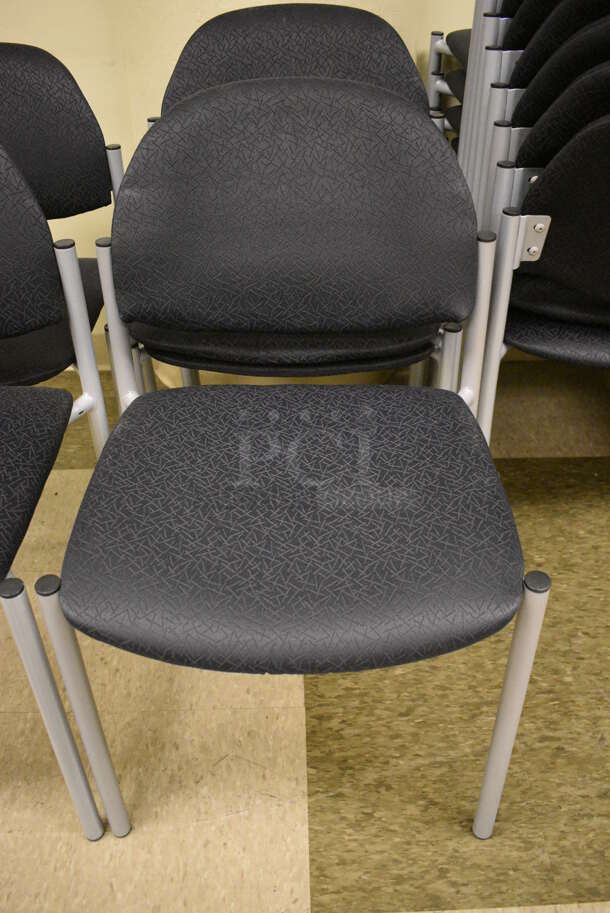 8 Black and Gray Stackable Chairs. Stock Picture Used. 19x18x32. 8 Times Your Bid! (Midtown 2: Room 105) - Image 3 of 9
