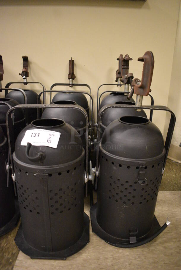 6 Altman E31501 Black Metal Stage Light Cans. 10x10x19. 6 Times Your Bid! (Midtown 2: Room 105)