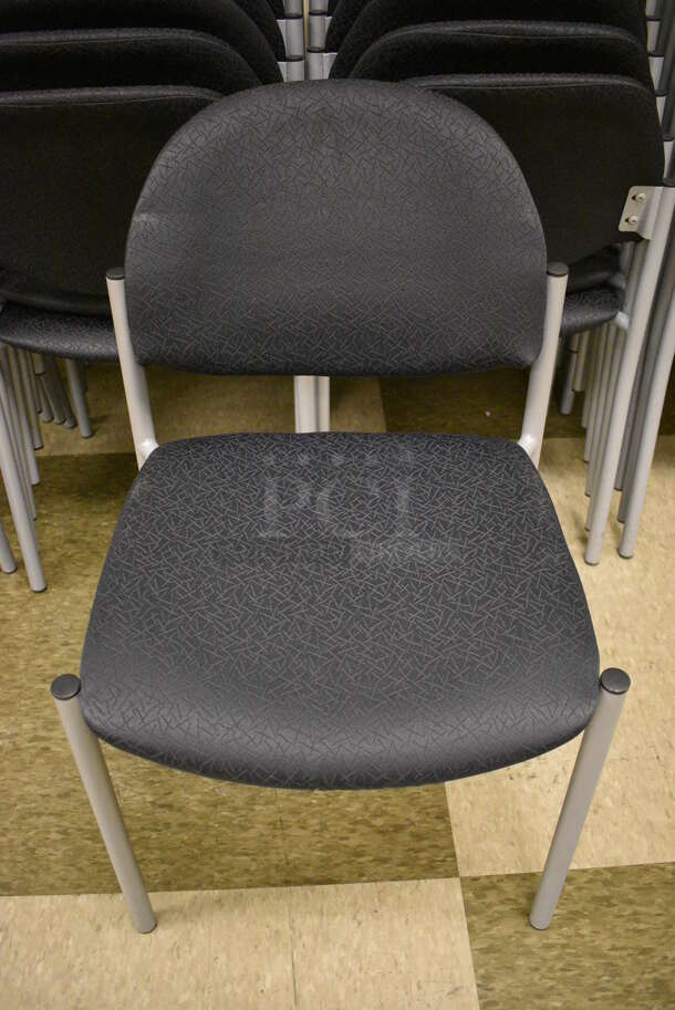 8 Black and Gray Stackable Chairs. Stock Picture Used. 19x18x32. 8 Times Your Bid! (Midtown 2: Room 105) - Image 9 of 9