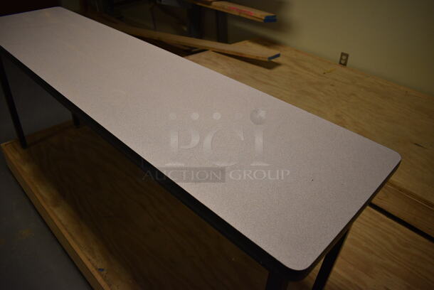 Gray Table on Metal Legs. 72x18x30. (Midtown 2: Room 130) - Image 3 of 3