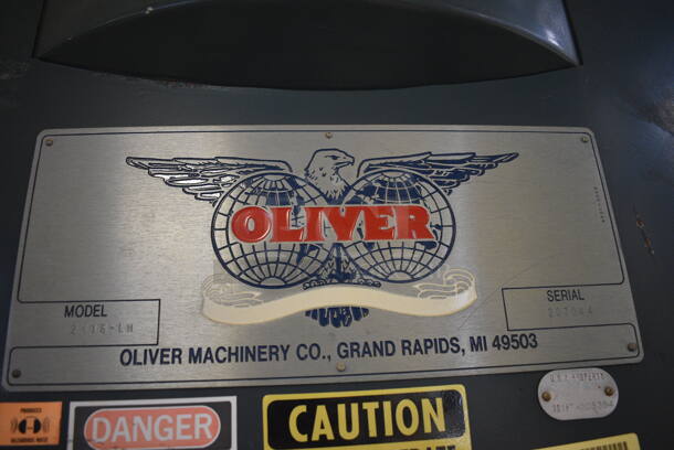 AWESOME! Oliver Model 2416-LH Metal Commercial Floor Style Band Saw. BUYER MUST REMOVE - Winning bidder must schedule a pick up appointment between 5/3/21 - 5/7/21 to pick up this item and work with PCI to complete the necessary COVID approval process. 64x36x96. (Midtown 2: Room 130) - Image 9 of 11