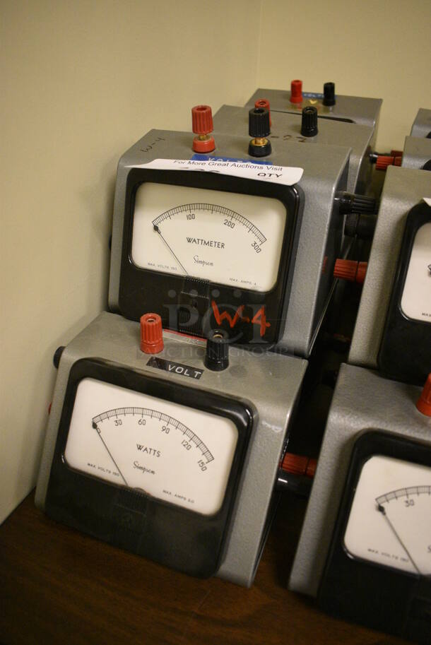 7 Simpson Metal Countertop Watts Readers. 6x5x4.5. 7 Times Your Bid! (Midtown 2: Room 105) - Image 2 of 4
