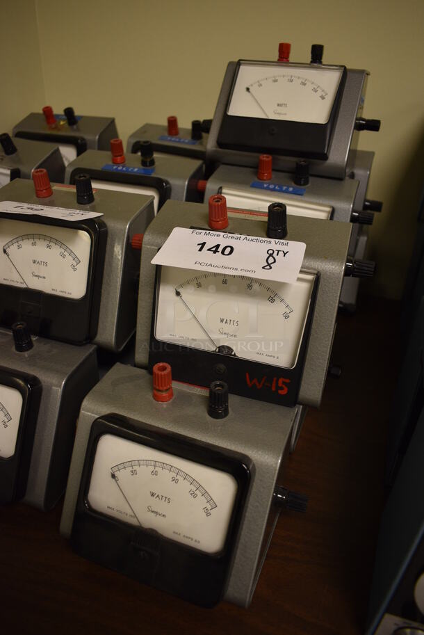 8 Simpson Metal Countertop Watts Readers. 6x5x4.5. 8 Times Your Bid! (Midtown 2: Room 105) - Image 2 of 4