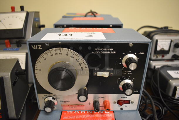 3 VIZ Model WA-504B/44D Metal Audio Generators. 120 Volts, 1 Phase. 8x5x5.5. 3 Times Your Bid! (Midtown 2: Room 105)