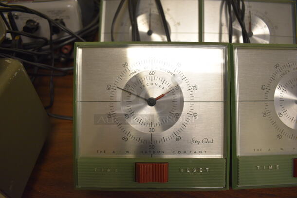 4 AW Haydon Model K15140 Metal Stop Clocks. 6x5.5x5. 4 Times Your Bid! (Midtown 2: Room 105) - Image 2 of 4