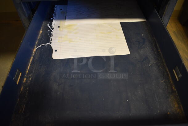 Desk w/ Butcher Block Tabletop and Metal 4 Drawer Filing Cabinet. 94x30x36. (Midtown 2: Room 130) - Image 6 of 7