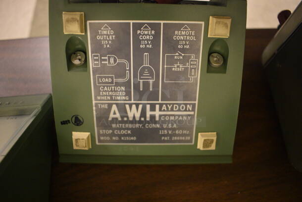 4 AW Haydon Model K15140 Metal Stop Clocks. 6x5.5x5. 4 Times Your Bid! (Midtown 2: Room 105) - Image 4 of 4