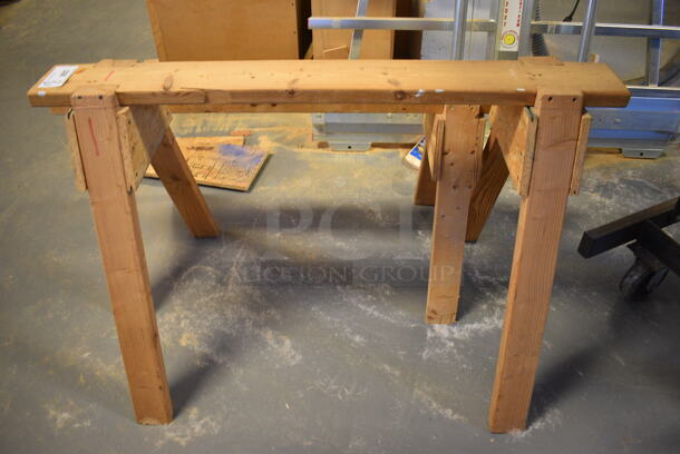 2 Various Wooden Sawhorses. 47x29x31, 48x22x23. 2 Times Your Bid! (Midtown 2: Room 130) - Image 4 of 4