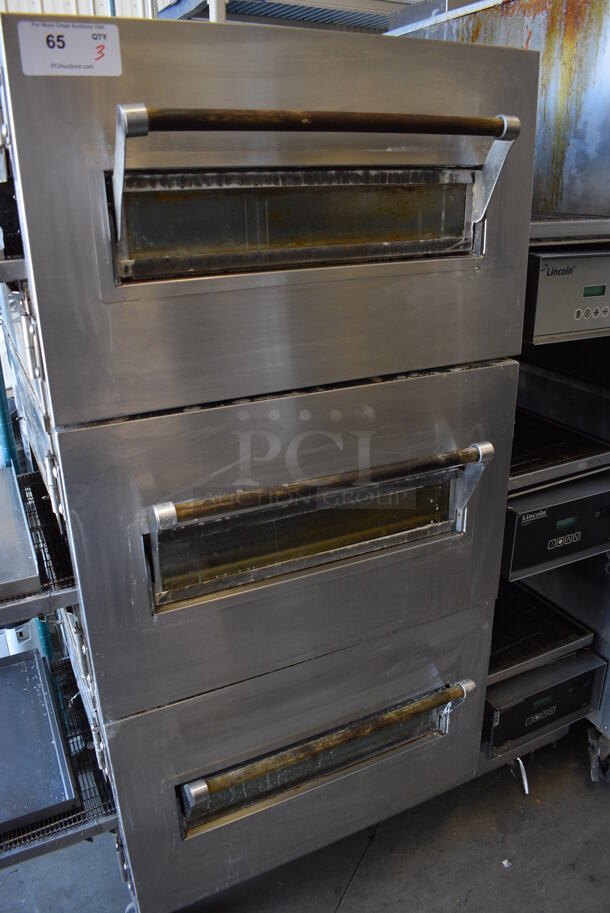 3 GORGEOUS! Lincoln Impinger Model 1132-002-U-K1841 Stainless Steel Commercial Electric Powered Conveyor Pizza Oven on Commercial Casters. 120/208 Volts, 3 Phase. 70x40x62. 3 Times Your Bid! - Image 3 of 12