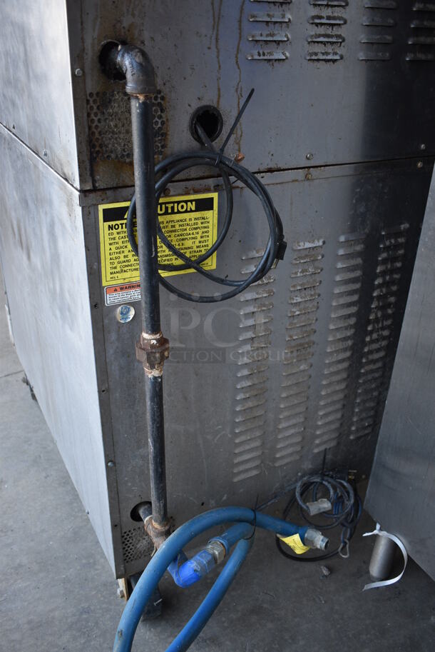 2 GORGEOUS! Vulcan Stainless Steel Commercial Natural Gas Powered Full Size Convection Ovens w/ View Through Doors, Metal Racks and Thermostatic Controls on Commercial Casters. 40x43x70. 2 Times Your Bid! - Image 9 of 9
