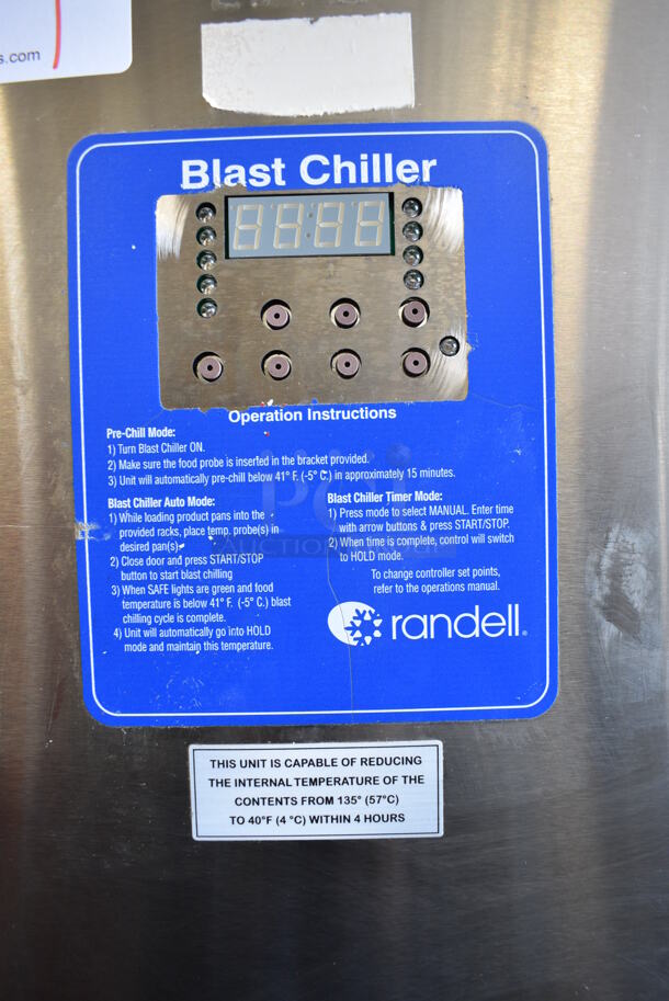 BEAUTIFUL! 2015 Randell Model BC-18 Stainless Steel Commercial Floor Style Blast Chiller w/ 3 Probes. 115/230 Volts, 1 Phase. 40x35x72 - Image 6 of 6