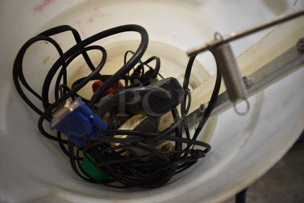 ALL ONE MONEY! Lot of Various Items Including 2 Poly Pitchers, Containers and Wires! - Image 5 of 5