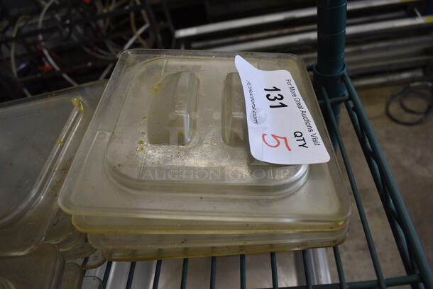5 Poly 1/6 Size Drop In Bin Lids. 5 Times Your Bid! - Image 1 of 2