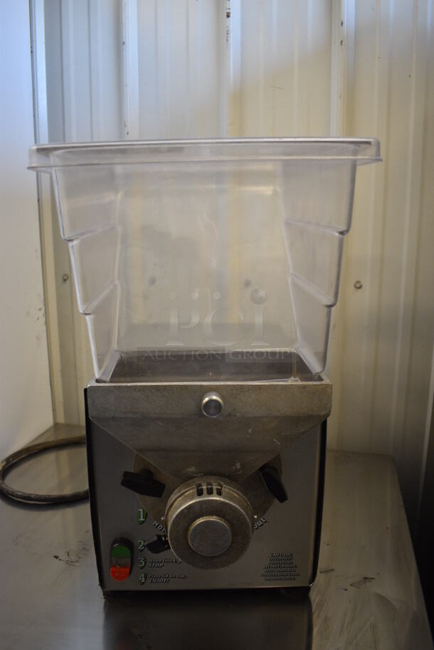 SWEET! 2012 Olde Tyme Model PN2 Stainless Steel Commercial Countertop Single Hopper Peanut Butter Mill Nut Grinder. 115 Volts, 1 Phase. 11x22x22. Tested and Working! - Image 4 of 7