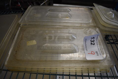 9 Poly 1/3 Size Drop In Bin Lids. 9 Times Your Bid!
