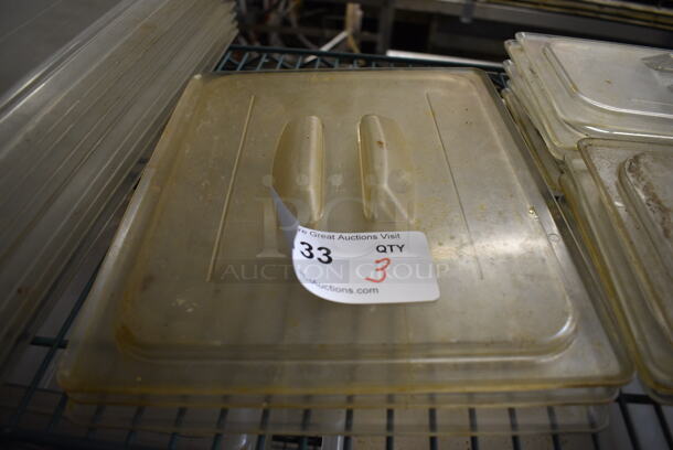 3 Poly 1/2 Size Drop In Bin Lids. 3 Times Your Bid! - Image 1 of 2