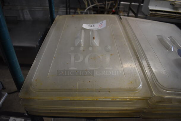 10 Poly Full Size Drop In Bin Lids. 10 Times Your Bid!