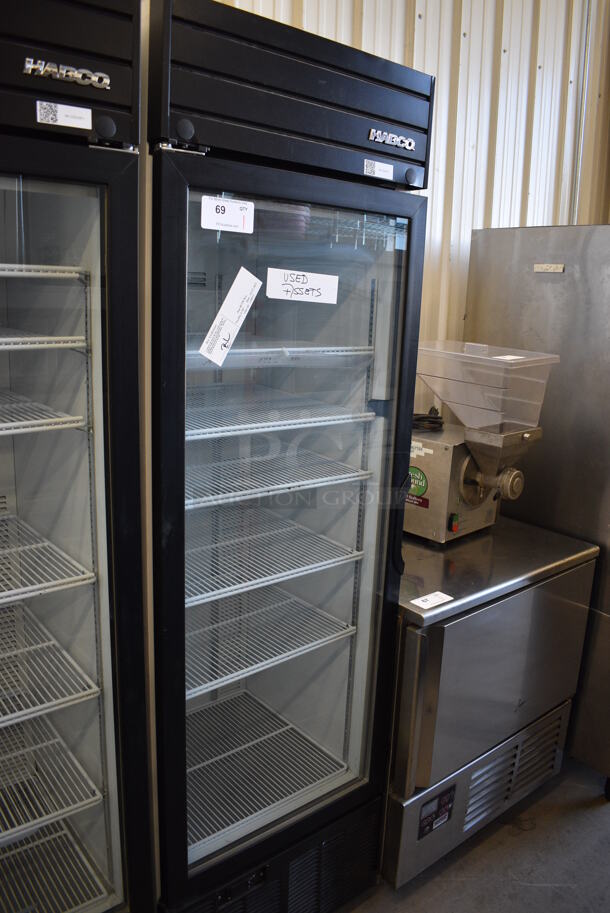 WOW! 2019 Habco Model SE18 Metal Commercial Single Door Reach In Cooler Merchandiser w/ Poly Coated Racks. 115 Volts, 1 Phase. 24x24x79. Tested and Working! - Image 4 of 5