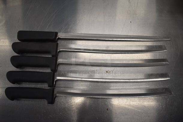 5 SHARPENED Stainless Steel Sashimi Knives. Includes 19". 5 Times Your Bid! - Image 1 of 4