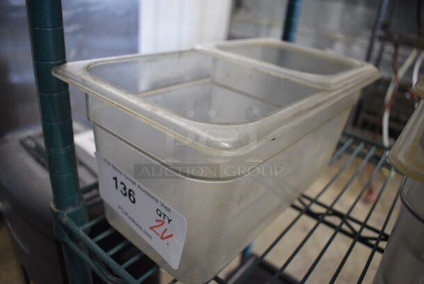 2 Clear Poly Drop In Bins. 1/6x6, 1/3x6. 2 Times Your Bid! - Image 2 of 3