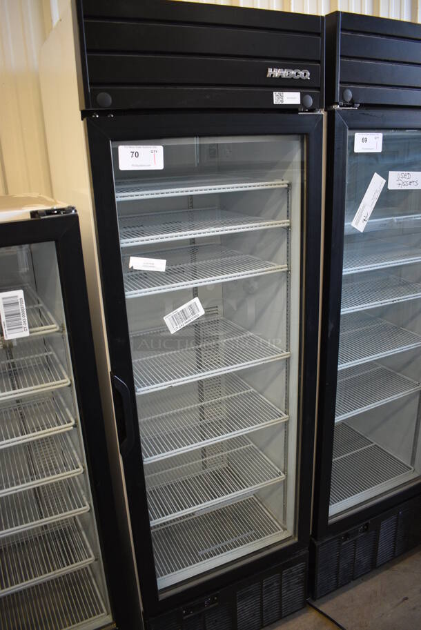 WOW! 2019 Habco Model SE18 Metal Commercial Single Door Reach In Cooler Merchandiser w/ Poly Coated Racks. 115 Volts, 1 Phase. 24x24x79. Tested and Working! - Image 2 of 5