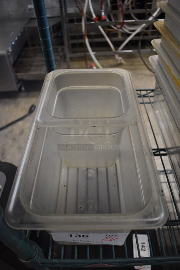 2 Clear Poly Drop In Bins. 1/6x6, 1/3x6. 2 Times Your Bid! - Image 3 of 3