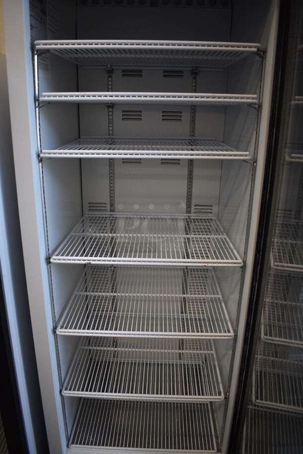WOW! 2019 Habco Model SE18 Metal Commercial Single Door Reach In Cooler Merchandiser w/ Poly Coated Racks. 115 Volts, 1 Phase. 24x24x79. Tested and Working! - Image 3 of 5