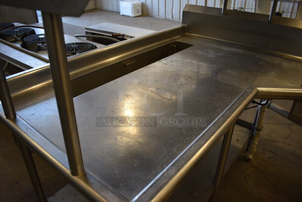 Stainless Steel Commercial Left Side Dirty Side Dishwasher Table. Goes GREAT w/ Items 6 and 7! 67x67x62 - Image 3 of 7